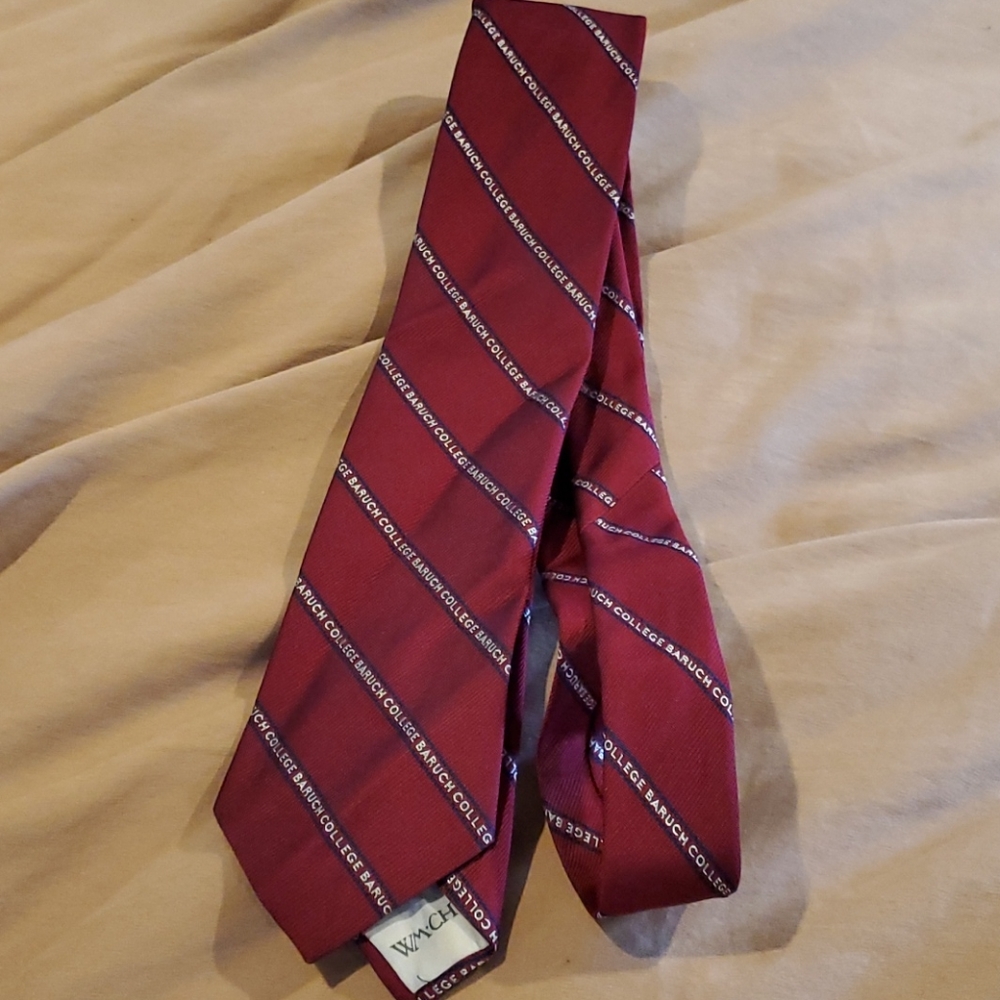 Baruch College 100% silk tie